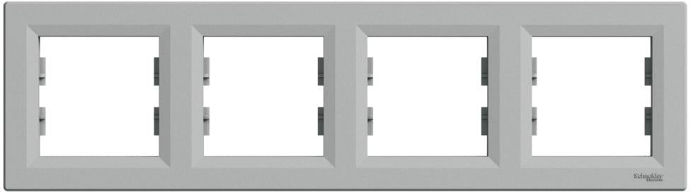 Рамка 4х цвят Алуминий Asfora SE, SCHNEIDER ELECTRIC, EPH5800461