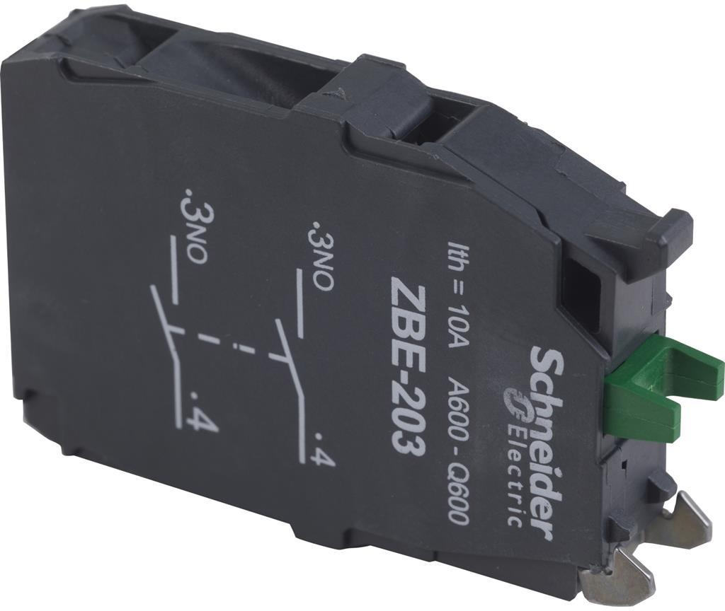 Контактен блок 2NO винтови клеми Ø22mm SE, SCHNEIDER ELECTRIC НИСКО НАПРЕЖЕНИЕ, ZBE203