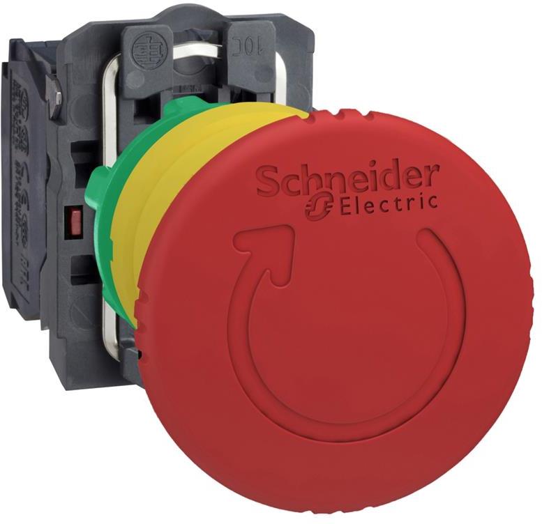 Авариен стоп червен Ф40мм 1NO-1NC Ø22mm XB5 SE, SCHNEIDER ELECTRIC НИСКО НАПРЕЖЕНИЕ, XB5AS8445