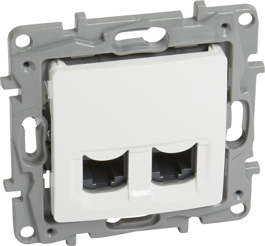 Розетка 2xRJ45 cat.6 STP цвят Бял Niloe Legrand, LEGRAND, 764576