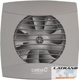 Вентилатор U Comfort-10 TIMER ф100мм 110м3/ч, 8W, 26dB с таймер, комплект с клапа цвят Инокс CATA - UC-10 TIMER SILVER