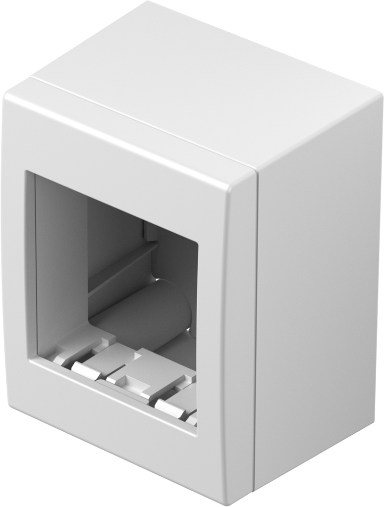 Конзола за открит монтаж IP40 2 мод. цвят Бял гланц Modul TEM, AC21PW