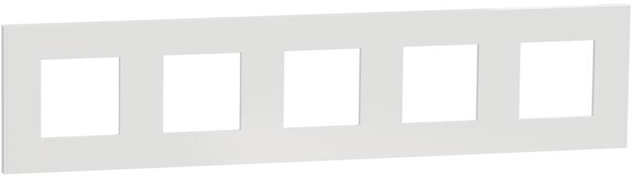 Лицева рамка 5х цвят Бял Unica Déco SE, SCHNEIDER ELECTRIC, NU601018