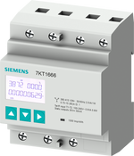 Трифазен електромер за ДИРЕКТНО мерене на ел. енергия SENTRON, Modbus, 2 тарифи, за DIN монтаж 4 мод, 80A, MID Siemens, SIEMENS, 7KT1666-0EE00-0EE0
