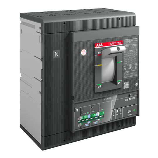 Автомат T Max XT5S 630А електронна защита Ekip LS/I 4P 50kA регулируем (In x 0.4...1) АВВ, ABB, 1SDA100467R1