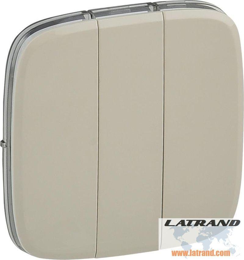 Лицев панел за троен ключ цвят Крем Valena Allure Legrand - 755036