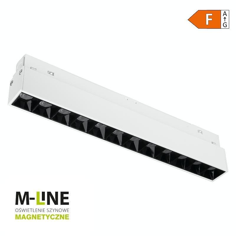 Линейна магнитна лампа за релсова система M-LINE, бяла,12 W, 960 lm, 4000 K, DPM, MTL-SPL-12W-W