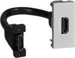 Розетка HDMI 1 мод. с кабел 15см. цвят алуминий Mosaic Legrand, LEGRAND, 79378