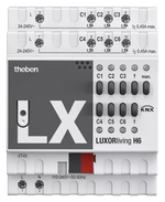 Актуатор вентили с ръчно управление H6 6x 24…250Vac 4DIN LUXORliving Theben, KNX, 4800440