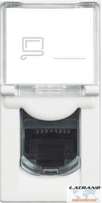 RW4279C5E RJ45 розетка UTP cat5E, монтаж без инструменти, 1М Бял Bticino Classia