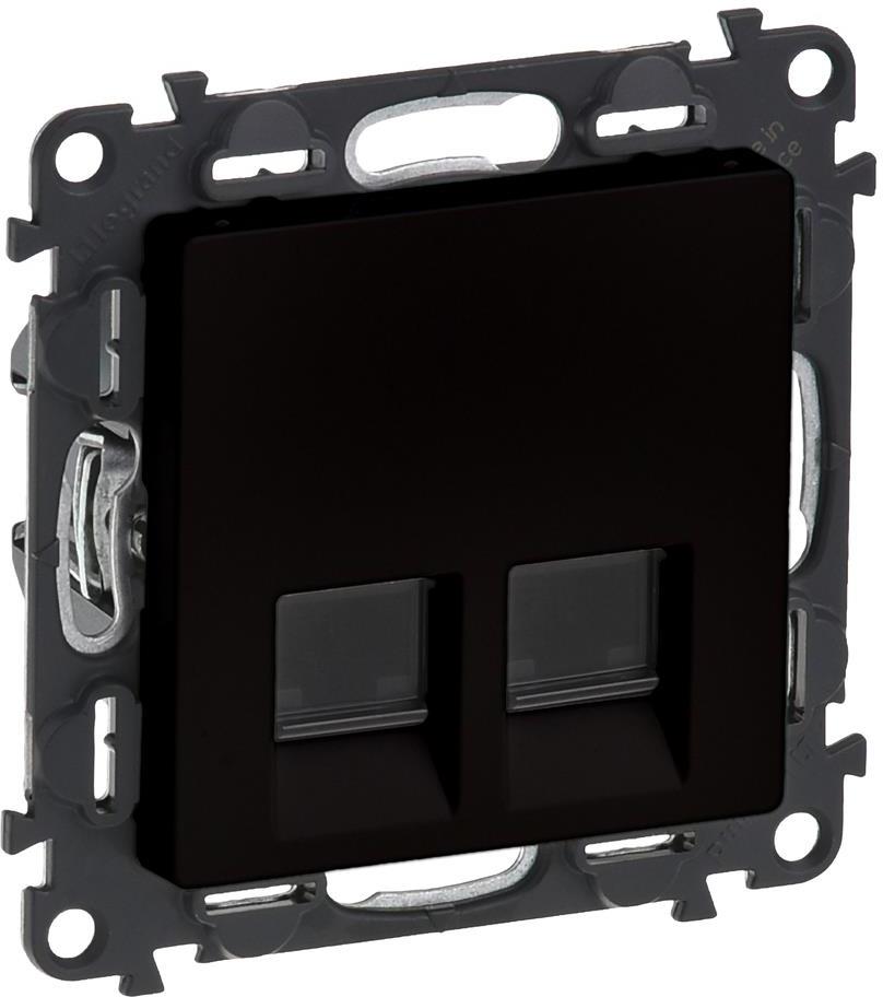 Розетка 2xRJ45 cat.5e UTP цвят черен Valena Life Legrand, LEGRAND, 756361