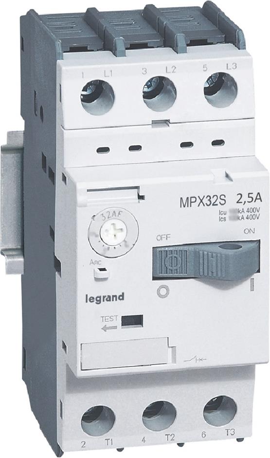 Моторна защита MPX3-32S 0.75kW TM 1.6-2.5A 100kA Legrand, LEGRAND НИСКО НАПРЕЖЕНИЕ, 417306
