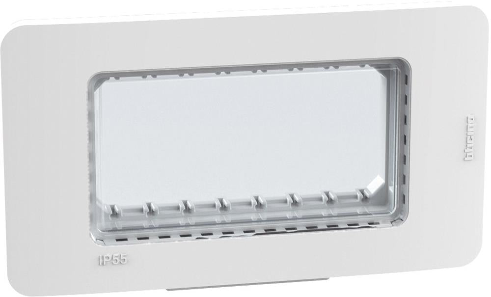 Лицева рамка + носеща IP55 4 мод. цвят Бял Light Now Bticino, BTICINO, 28604YW