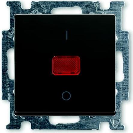 Бойлерен ключ 20A с индикация и 1/0 надпис цвят ЧЕРЕН Basic 55 ABB, 2CKA001020A0092