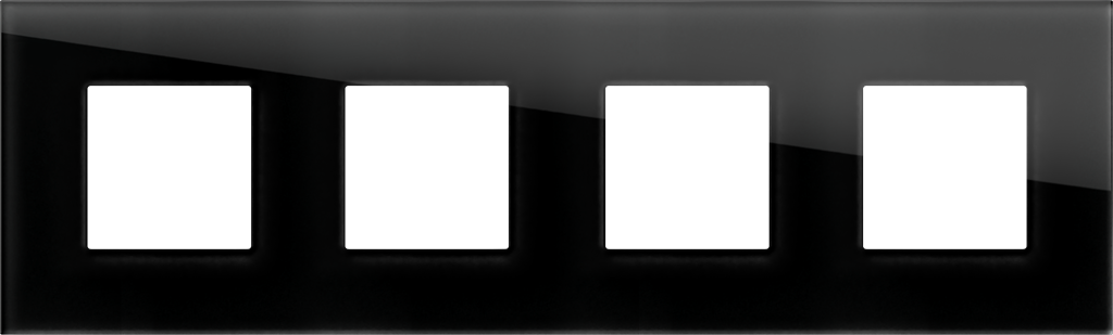 Рамка 2+2+2+2 мод. цвят Черно мат Modul Edge TEM, OG28MDM
