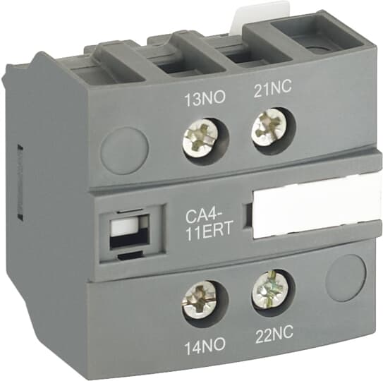 Помощен контакт с 1NO+1NC /CA4-11MRT/ за контактори AF09...16 за челен монтаж ABB, 1SBN010155R1111