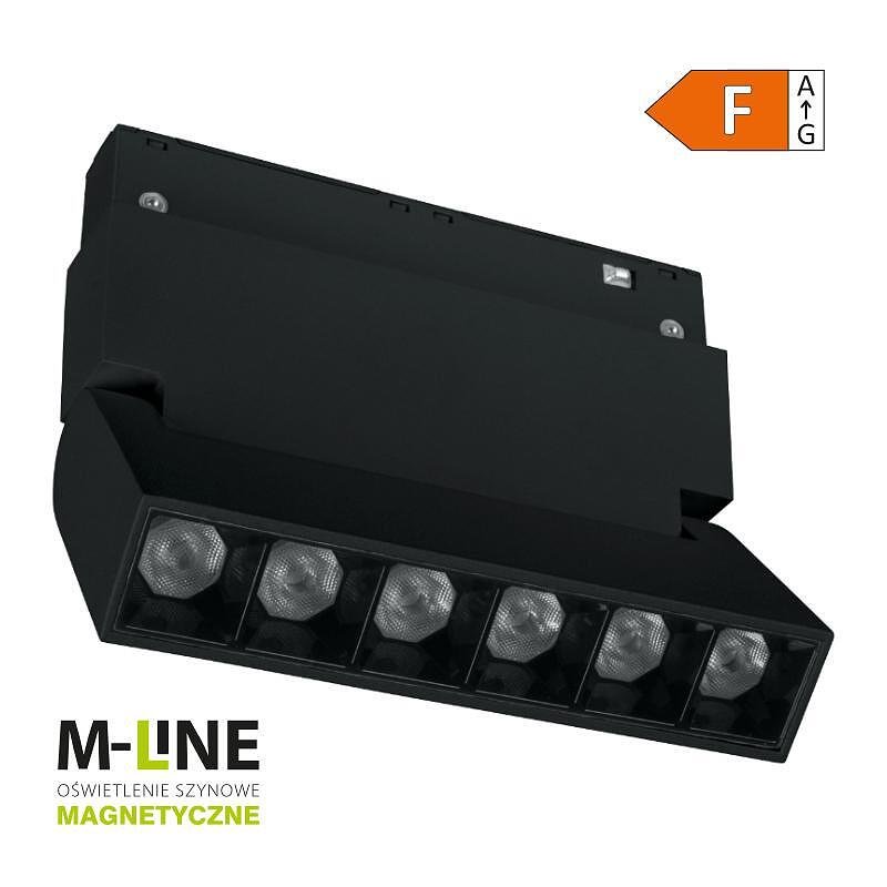 Линейна лампа с магнитен релейен елемент, регулируема M-LINE, черна, 6 W, 480 lm, 4000 K, DPM, MTL-ZDSP-6W-B