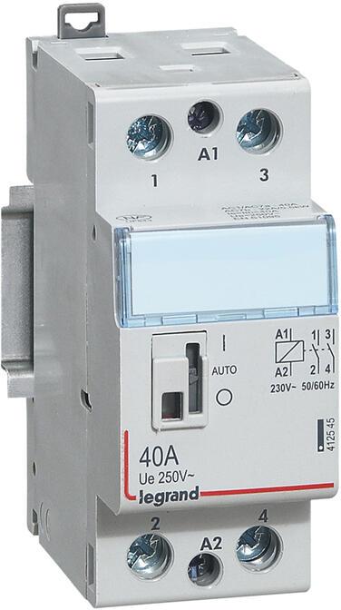 Модулен контактор с ръкохватка CX3, 40А 2NO 220V 2 модула Legrand, LEGRAND НИСКО НАПРЕЖЕНИЕ, 412545