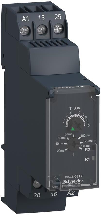 Реле за време, звезда-триъгълник, 1x 0.3s…30s, 2c/o 8A, 24...240Vac/dc SE, SCHNEIDER ELECTRIC НИСКО НАПРЕЖЕНИЕ, RE22R2QEMR