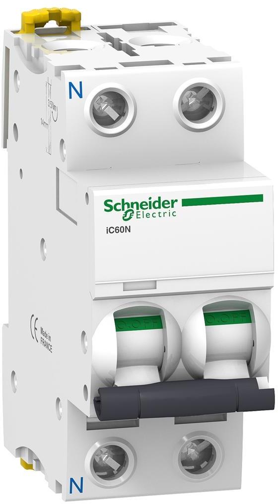 Автоматичен прекъсвач Acti 9 iC60N 1P+N 10A крива C 6kA SE, SCHNEIDER ELECTRIC НИСКО НАПРЕЖЕНИЕ, A9F74610