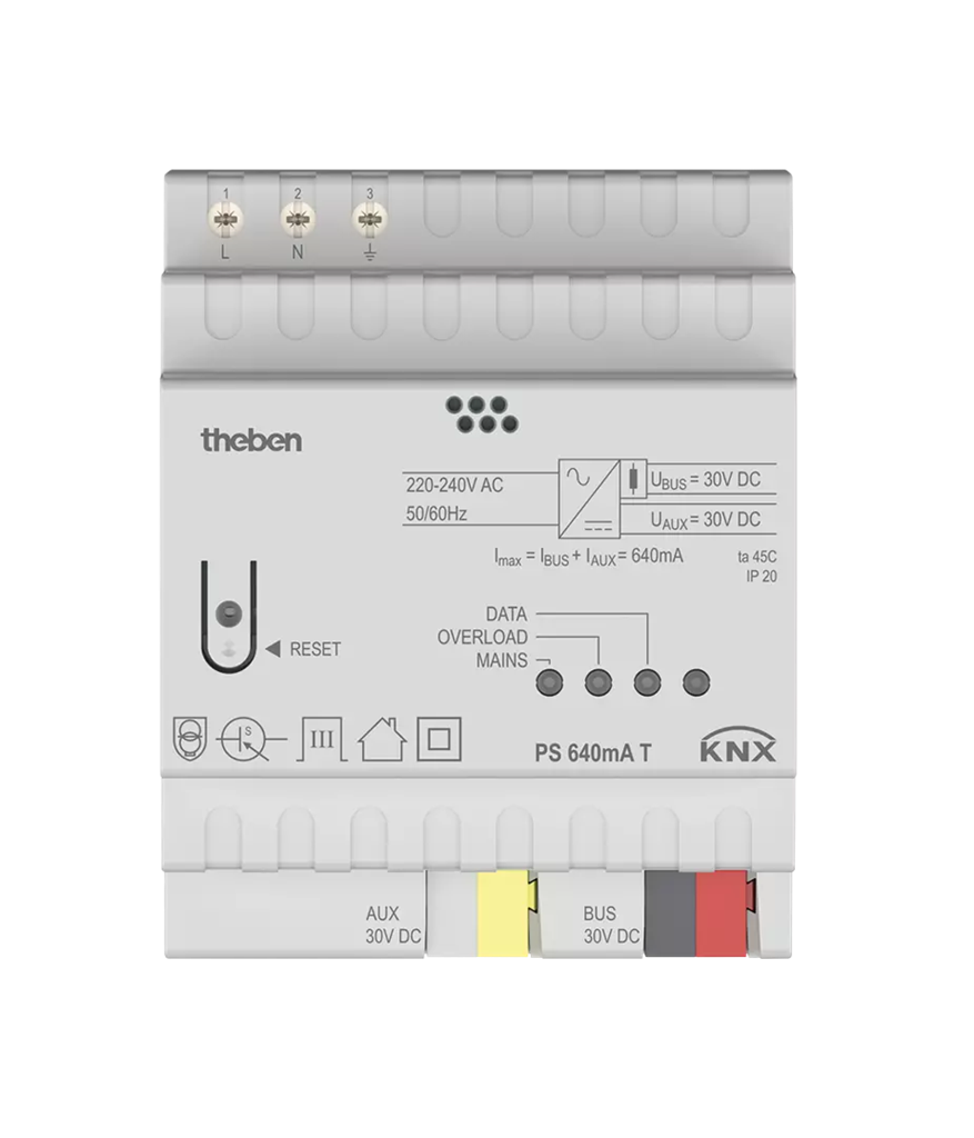Захранващ блок PS640T 640mA 4DIN KNX Theben, 9070958
