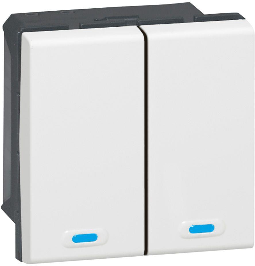 Многофункционален бутон 4 канала 2 мод. KNX цвят Бял Mosaic Legrand, 78496