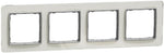 Рамка 4х цвят Бяло стъкло Sedna SE, SCHNEIDER ELECTRIC, SDD360804