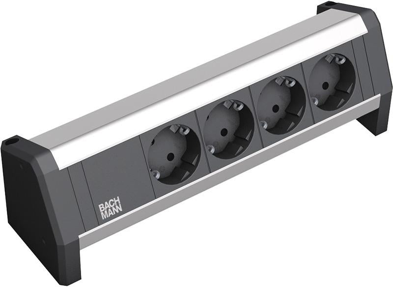 Модул DESK 1 с 4х Шуко, цвят Черен, Bachmann, BACHMANN, B902.0049