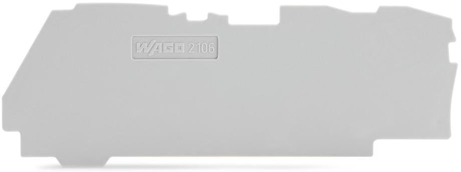 Крайна капачка за редова клема 3-проводна серия CAGE CLAMP® Wago, WAGO, 2106-1391