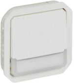 Бутон NO/NC с подсветка 12V и етикет механизъм цвят Бял IP55 Plexo New Legrand, LEGRAND, 69634L