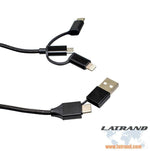 Универсален USB  кабел - USB A, USB C и micro USB, Latrans, usb uni
