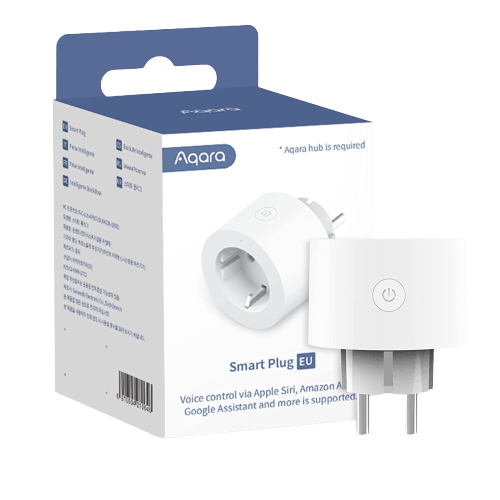 Адаптер Smart за контакт 1х Шуко 10A с мерител Aqara Plug - 0646, AQARA, SP-EUC01