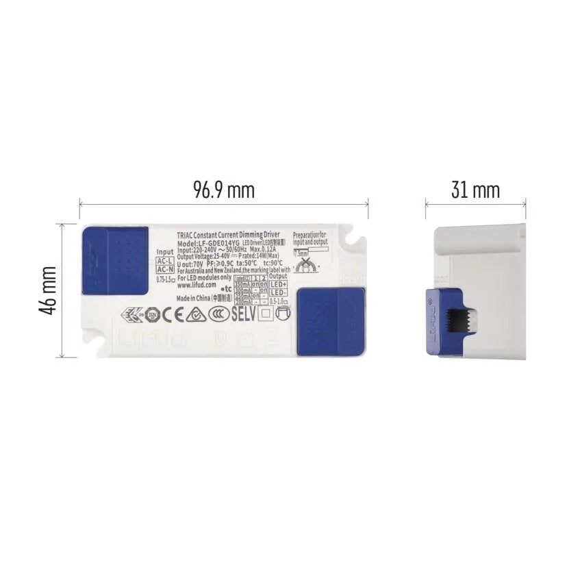 Драйвер 8...14W димируем Triac 25...40VDC 200...350mA EMOS, ZZ1435T