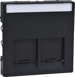 Лицев панел за 2xRJ45 цвят Антрацит System M  Merten SE, SCHNEIDER ELECTRIC, MTN466514