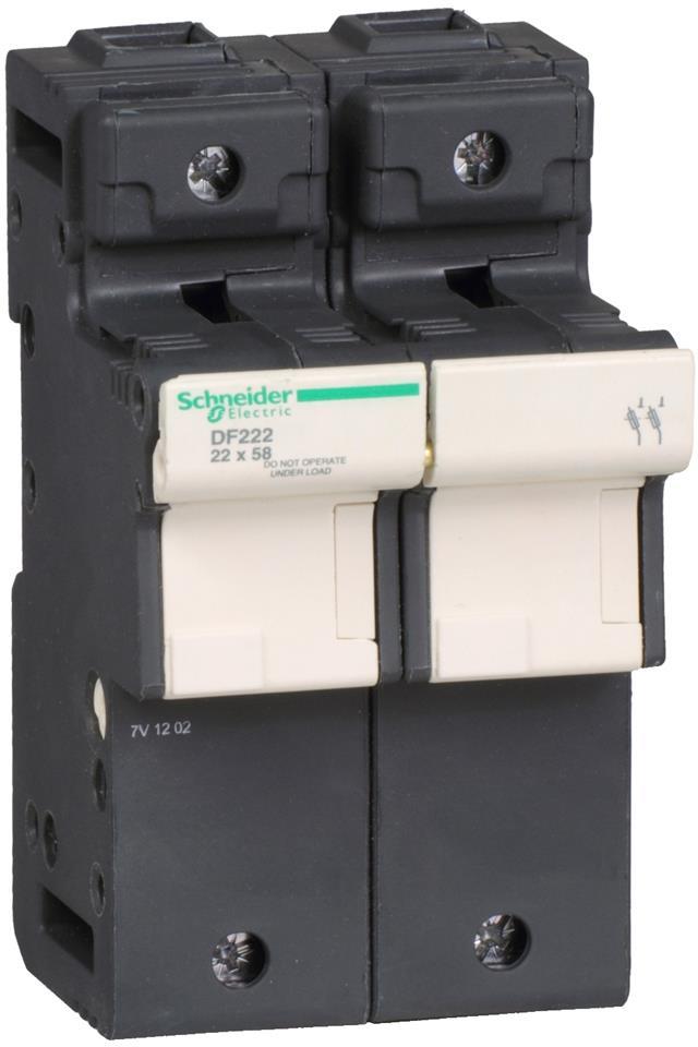 Разединител стопяем предпазител TeSys DF 2P 125A 22X58 mm SE, SCHNEIDER ELECTRIC НИСКО НАПРЕЖЕНИЕ, DF222