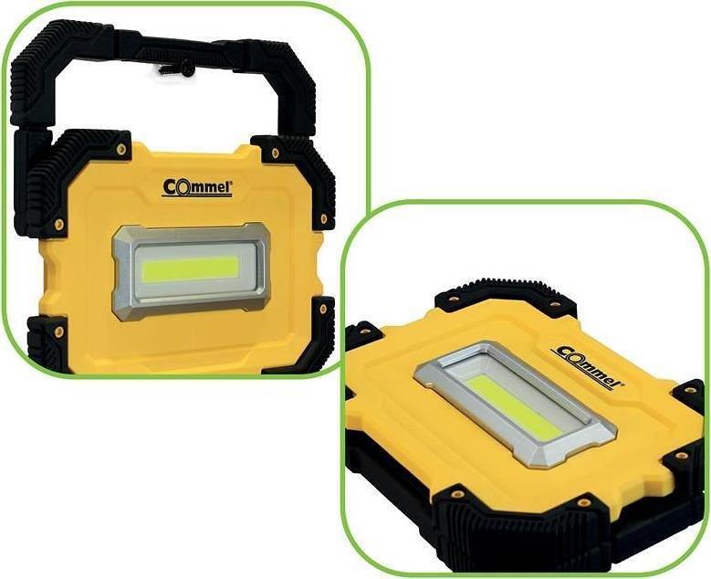 Работна лампа 10W 1000lm 6000K IP44 вградена батерия 2000mAh Commel - C308-312
