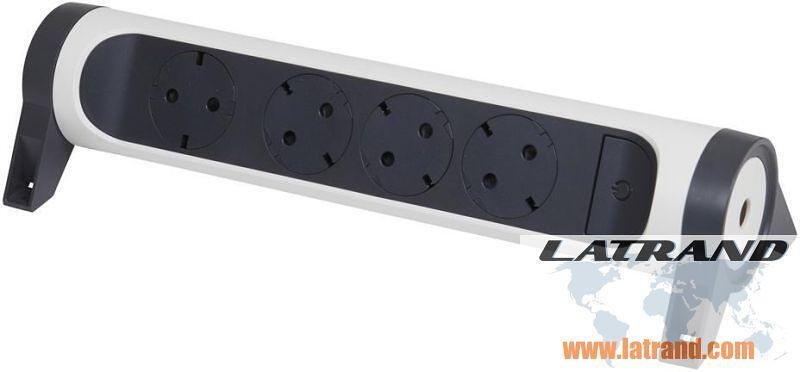 Разклонител БЯЛ 4x2P+E без кабел Premium NEW Legrand 694544