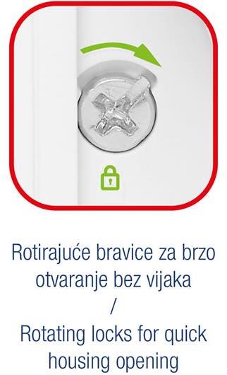 Бутон с подсветка за открит монтаж IP55 цвят Бял Bura Commel, COMMEL, C043-206