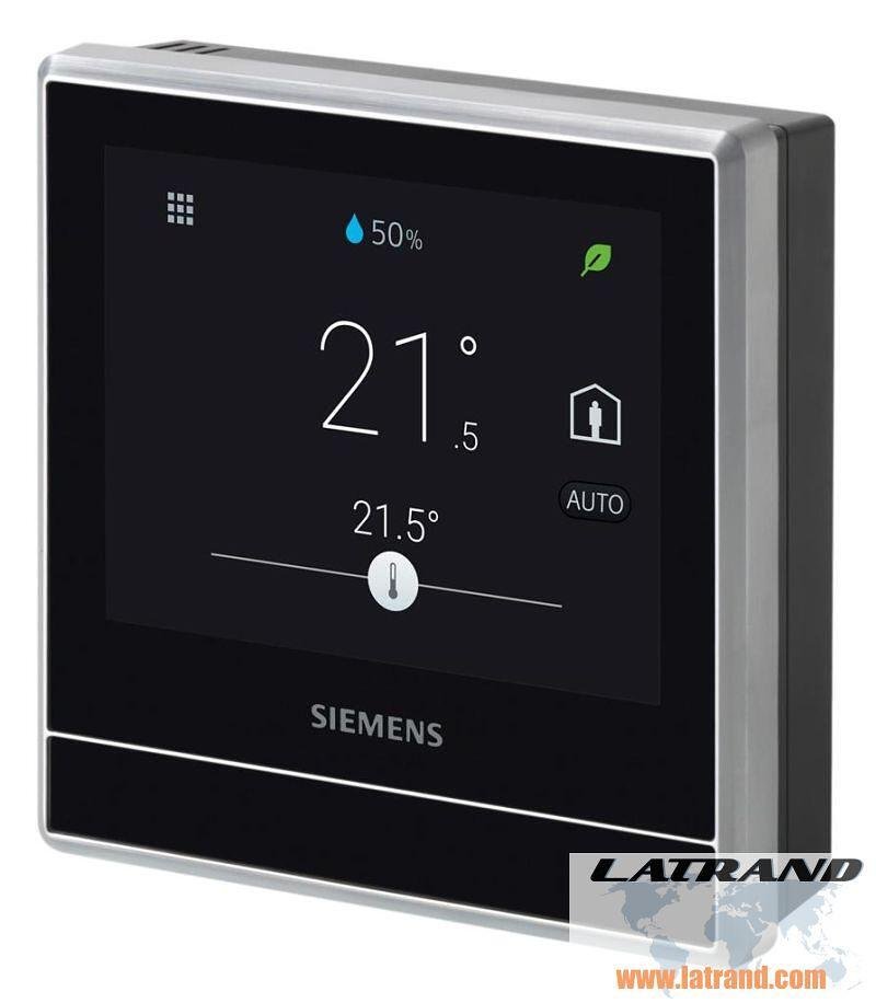 Термостат SMART БЕЗжичен за отопление 0…50 °C с LCD сензорен цветен дисплей + мобилно приложение, Siemens - RDS110.R