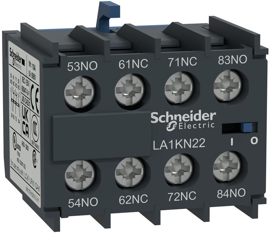Блок помощни контакти TeSys K 2NO-2NC винтови клеми SE, SCHNEIDER ELECTRIC НИСКО НАПРЕЖЕНИЕ, LA1KN22