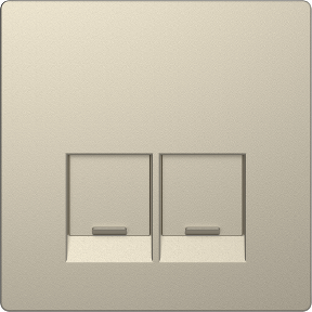 Лицев панел за 2xRJ45 цвят Сахара System Design Merten SE, SCHNEIDER ELECTRIC, MTN4572-6033