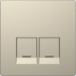 Лицев панел за 2xRJ45 цвят Сахара System Design Merten SE, SCHNEIDER ELECTRIC, MTN4572-6033