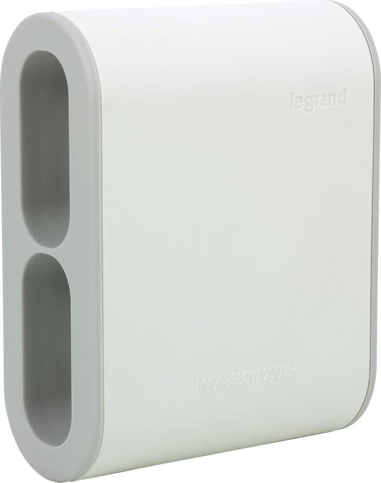 Адаптер за контакт плосък 4х Евро контакт 6A бял NEW Legrand, LEGRAND, 49400