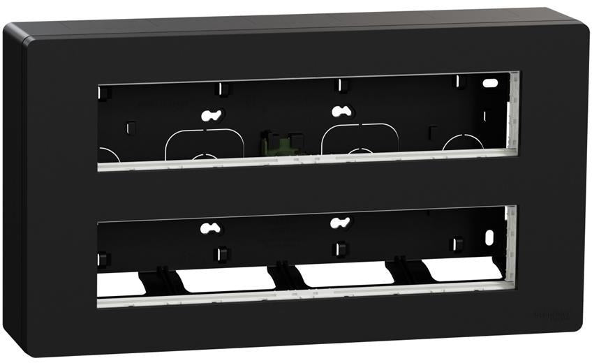 Моноблок за открит монтаж 2x10 мод. цвят Антрацит Unica System+ SE, SCHNEIDER ELECTRIC, NU121054