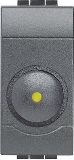 Димер ротативен R=100-500W 1 мод. цвят антрацит LL Bticino, BTICINO, L4406