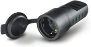 Куплунг черен с капак Шуко 2P+Т 16A ІP44 гумиран Scame, SCAME, 110.3160