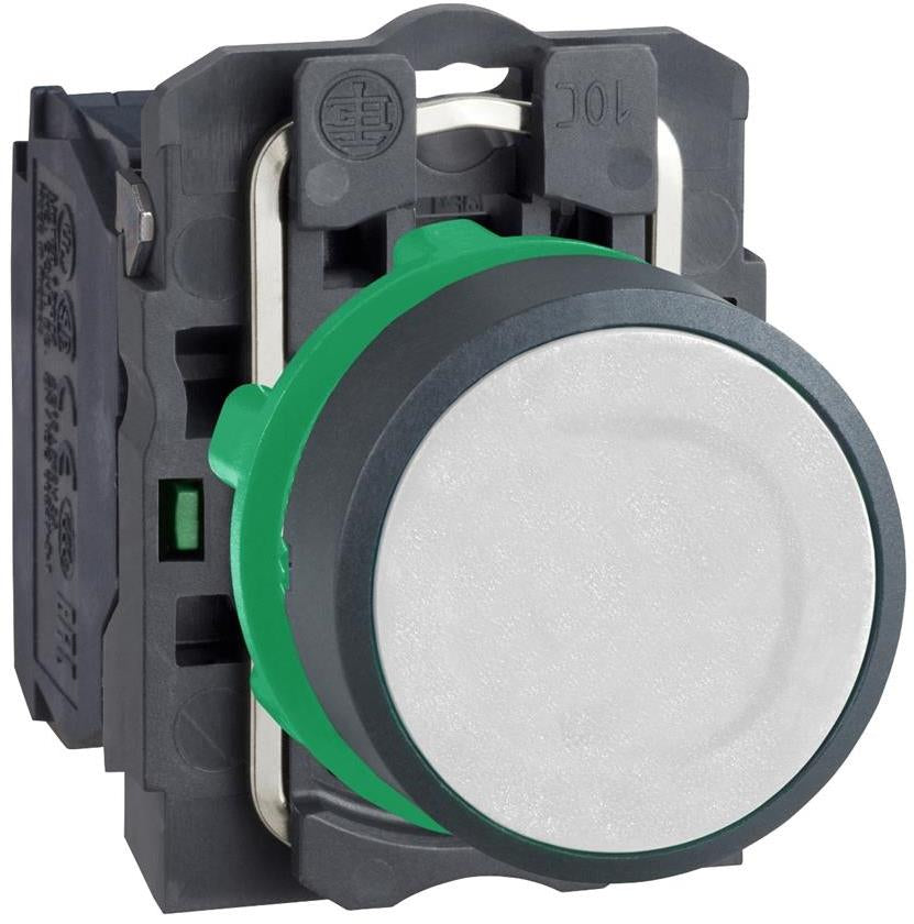 Бутон сглобен бял 1NO Ø22mm XB5 SE, SCHNEIDER ELECTRIC НИСКО НАПРЕЖЕНИЕ, XB5AA11