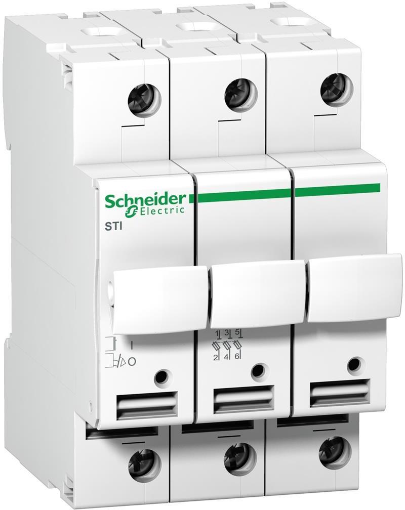 Разединител стопяем предпазител Acti 9 STI 3P 25A 10.3X38 mm SE, SCHNEIDER ELECTRIC НИСКО НАПРЕЖЕНИЕ, A9N15656