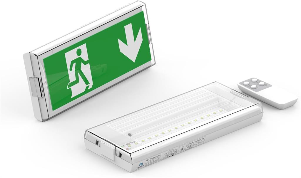 Авариен осветител LED 2.5W 100lm 3h 4000K IP20 открит монтаж с дистанционно управление VG, COMMEL, C85251