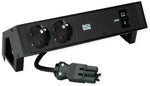 Модул DESK 2 с 2х Шуко и USB тип C Power Delivery 100W, цвят Черен, Bachmann, BACHMANN, BM0025224
